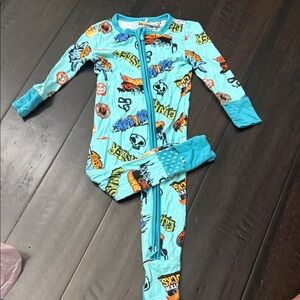 Posh Peanut Turquoise Graphic One Piece